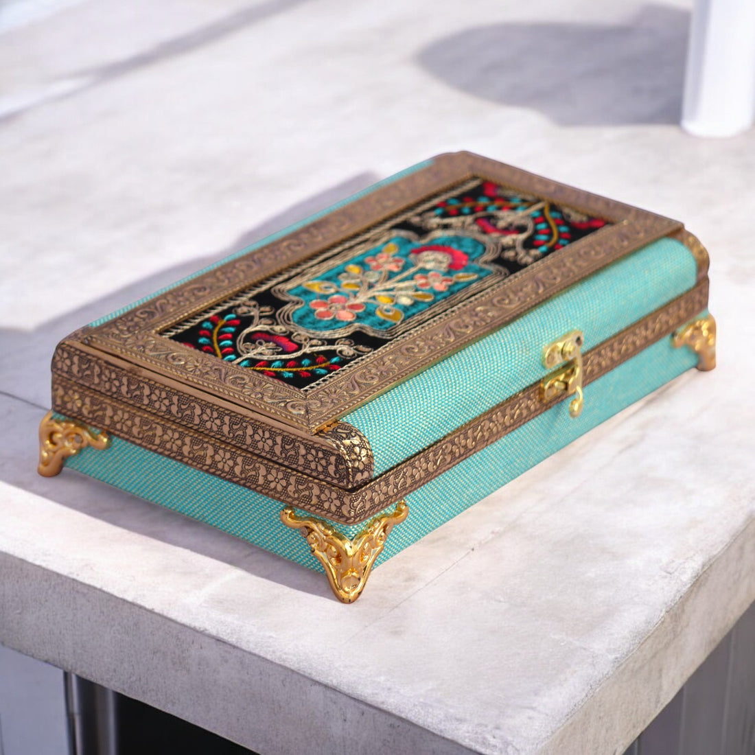 Embroidered Mukhwas Box (Combo of Two Colors)